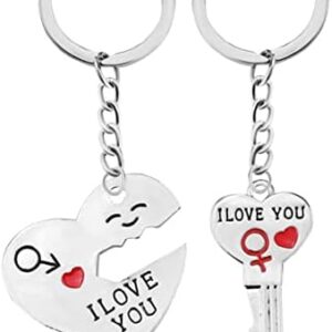 Matching Heart Keychain Set – Couple Gifts for Him & Her