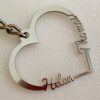 Engraved Heart Keychain – Personalized with Your Names - Image 2