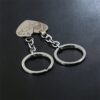Stainless Steel Heart Couple Keychains – Engraved with Love - Image 3