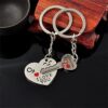 Matching Heart Keychain Set – Couple Gifts for Him & Her - Image 2