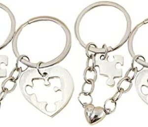 Matching Puzzle Piece Key Chain