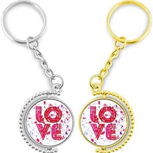 Rotating Love Couple Keychains – Romantic Valentine’s Gift