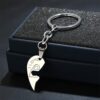 Stainless Steel Heart Couple Keychains – Engraved with Love - Image 6