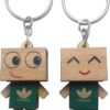 Handmade Wooden Couple Keychain – Personalized Romantic Gift - Image 2