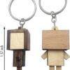 Handmade Wooden Couple Keychain – Personalized Romantic Gift - Image 4