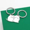 Matching Cat & Dog Keychain – Long-Distance Gift for Couples - Image 3