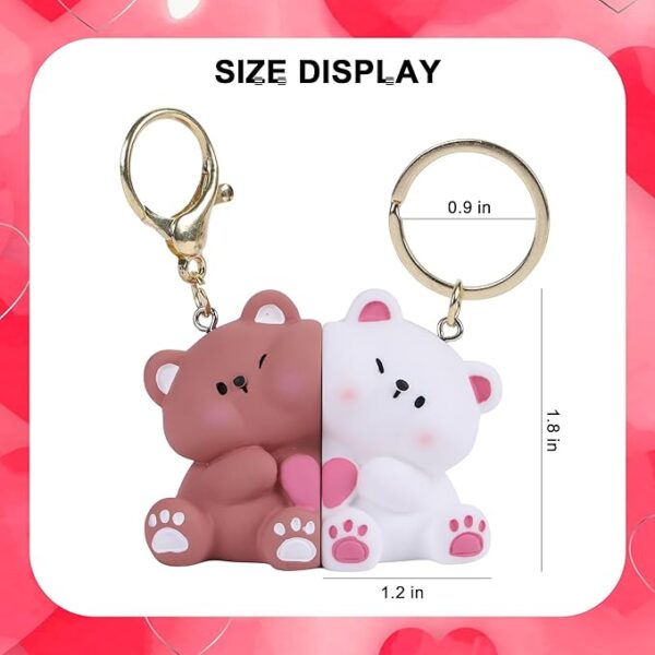 Valentine's Day Matching Bear Keychains – A Gift for Him & Her