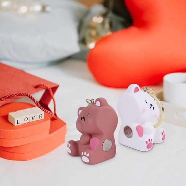 Valentine's Day Matching Bear Keychains – A Gift for Him & Her