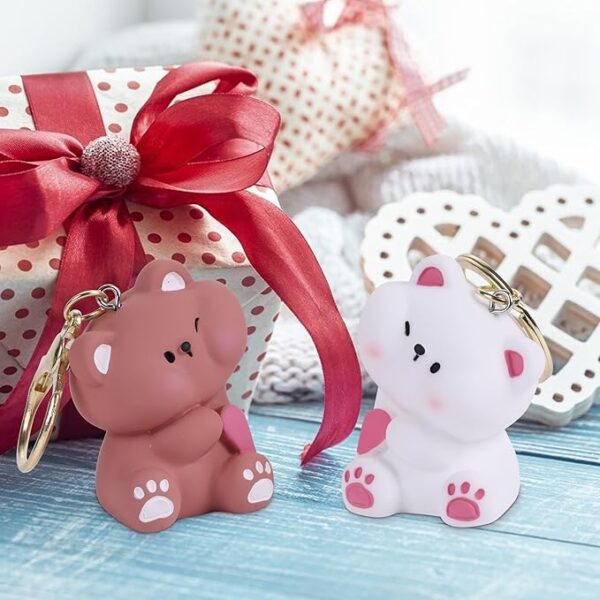 Valentine's Day Matching Bear Keychains – A Gift for Him & Her