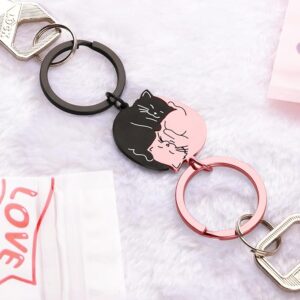Matching Couple Gift Best Cat Keychain