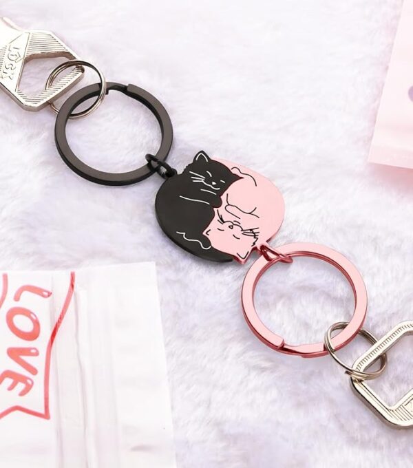 Matching Couple Gift Best Cat Keychain