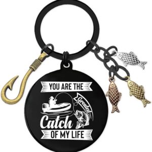 Funny Fishing Couple Keychain