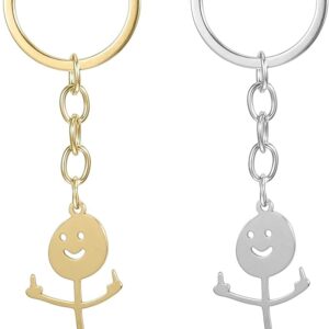 Ouligay Middle Finger Funny Keychain