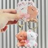 Cartoon Bear Magnetic Couple Keychain Set – Cute Resin Love Key Ring - Image 6