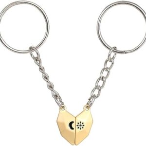 Bee-Themed Heart-Shaped Magnetic Relationship Keychain