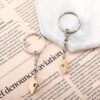 Bee-Themed Heart-Shaped Magnetic Relationship Keychain - Image 5