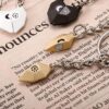 Bee-Themed Heart-Shaped Magnetic Relationship Keychain - Image 6