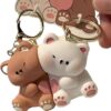 Cartoon Bear Magnetic Couple Keychain Set – Cute Resin Love Key Ring - Image 7
