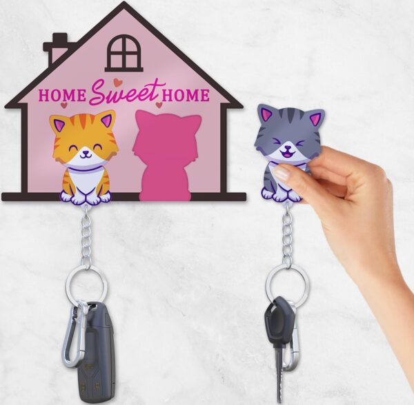 Cat Wall Hanging Couple Keychain