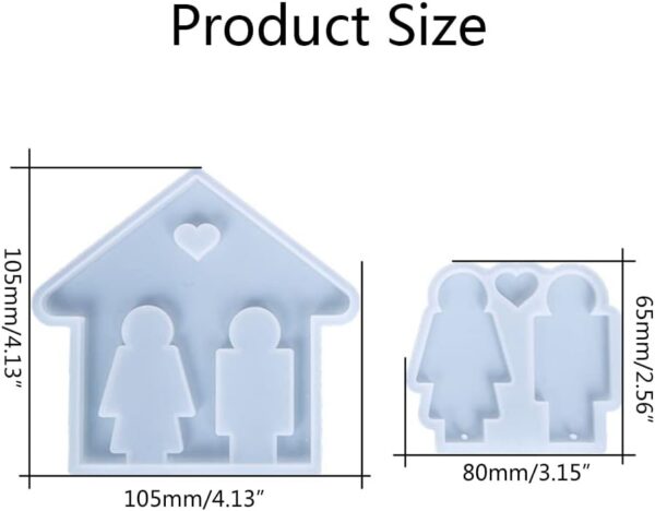 Couple Keychain Wall Hanging Silicone Mold – Valentine's Day Jewelry DIY