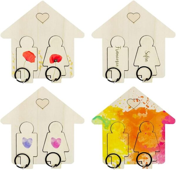 Couple Keychain Wall Hanging Silicone Mold – Valentine's Day Jewelry DIY