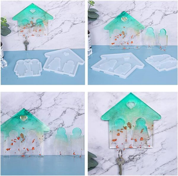 Couple Keychain Wall Hanging Silicone Mold – Valentine's Day Jewelry DIY