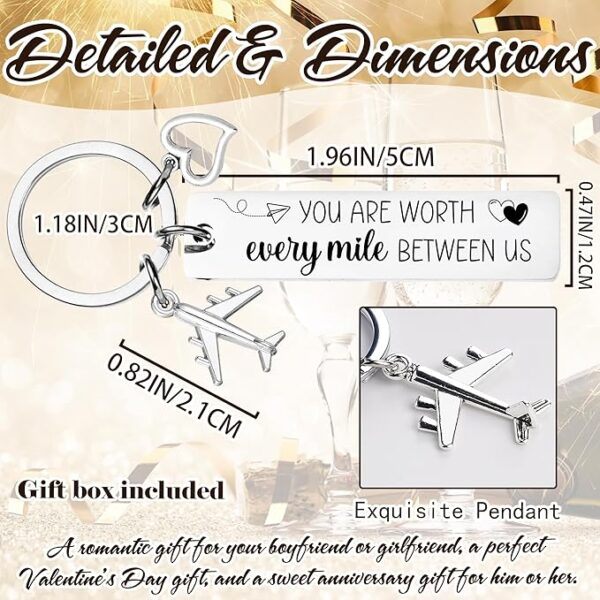 Long Distance Relationship Keychain – Romantic Anniversary Gift for Boyfriend or Girlfriend