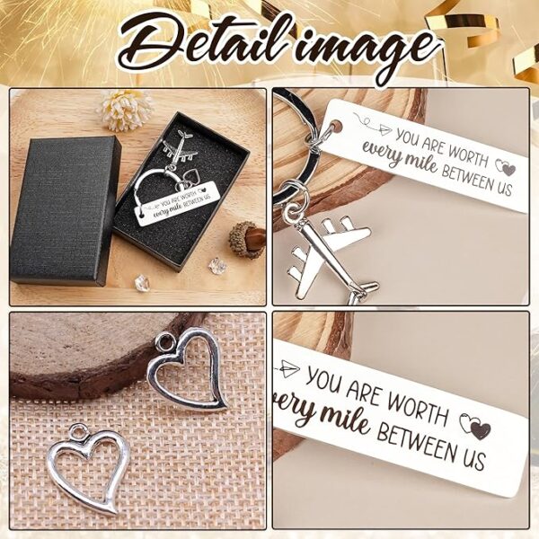 Long Distance Relationship Keychain – Romantic Anniversary Gift for Boyfriend or Girlfriend