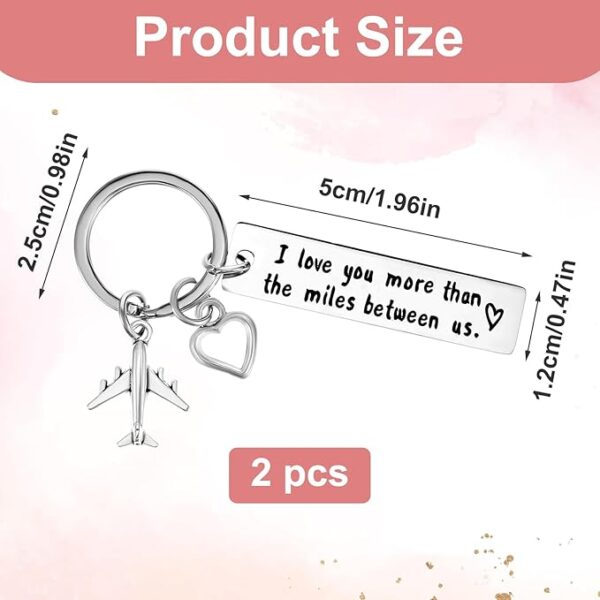 Long Distance Couple Keychain – “I Love You More Than Miles” Gift Set