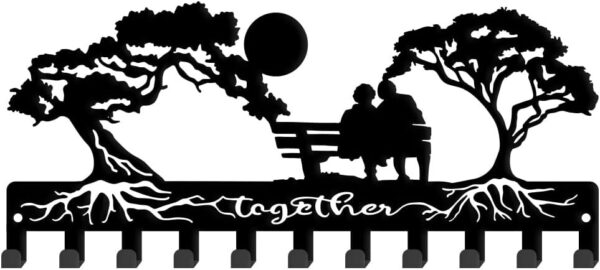 Tree and Lovers Couple Key Holder - I