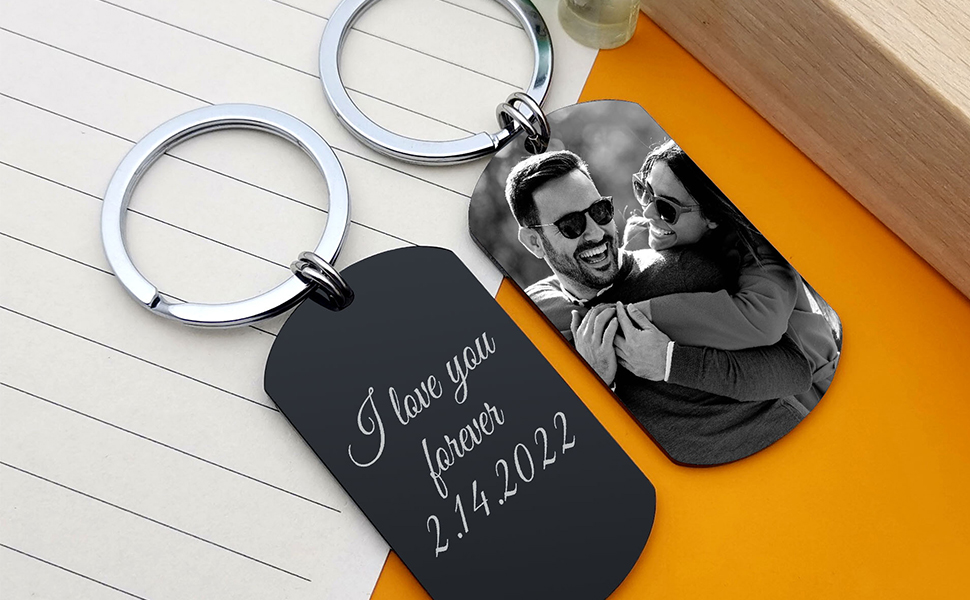 Personalized Photo Keychain – Custom Gift for Couples & Anniversaries