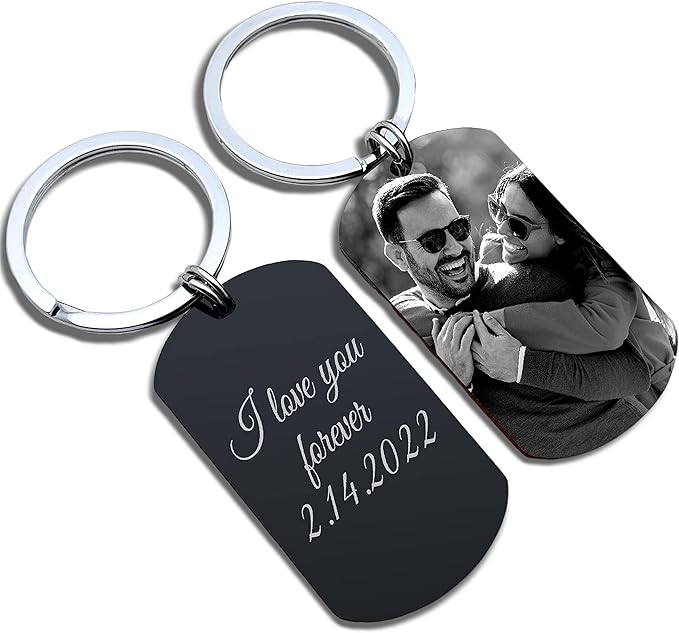 Personalized Photo Keychain – Custom Gift for Couples & Anniversaries
