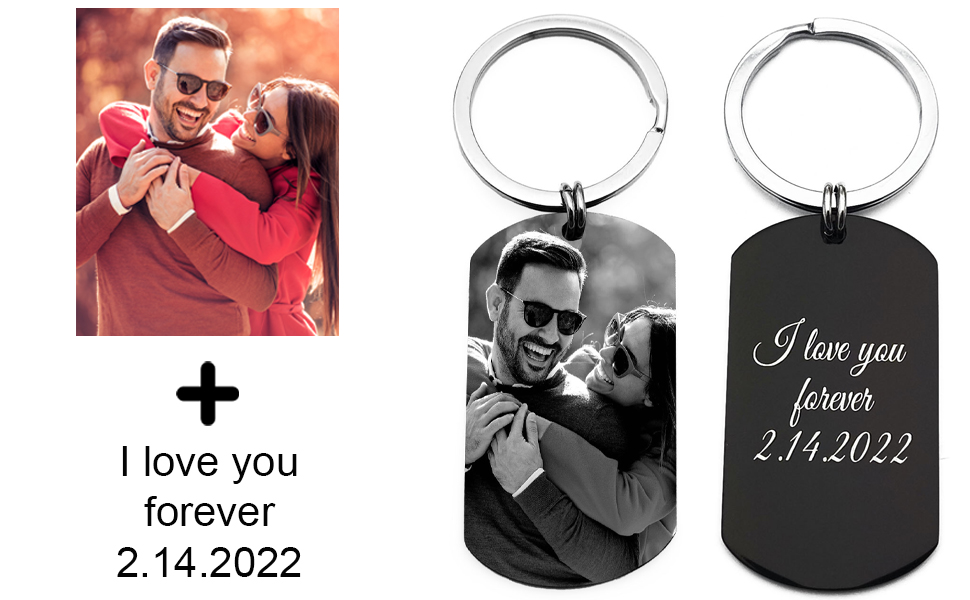 Personalized Photo Keychain – Custom Gift for Couples & Anniversaries
