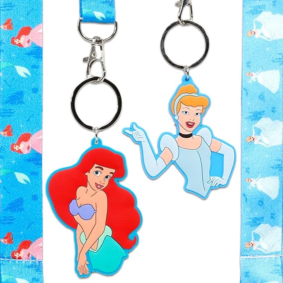 DISNEY PRINCE AND PRINCESS KEYCHAIN SET